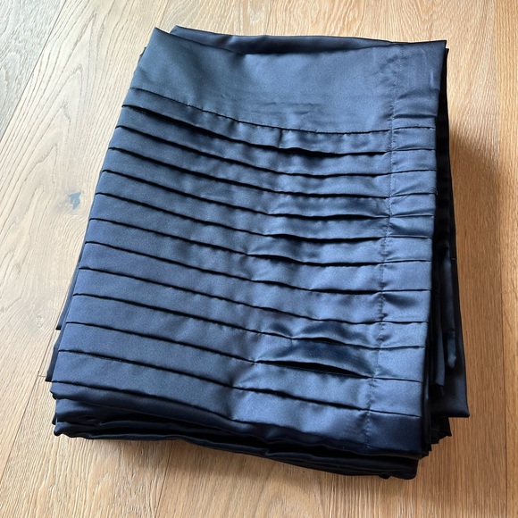 allen + roth 108” Long Navy Blue Satin Finish w/ Pleats Curtain Panel Pair - Picture 3 of 5